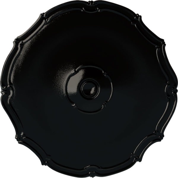 Ekena Millwork Pompeii Ceiling Medallion (Fits Canopies up to 2"), Hand-Painted Black Pearl, 18 7/8"OD x 1 1/2"P CM18POBPS - main